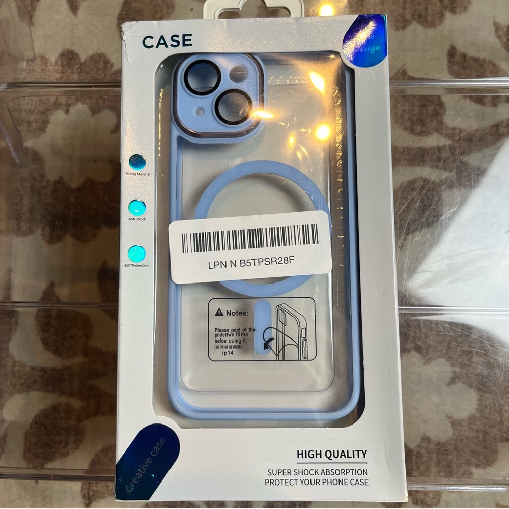iPhone 14 Blue Phone Case